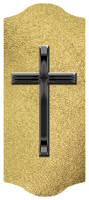 DARAY-C-510-BK-SH-GD Black Single Cross Shimmer Gold